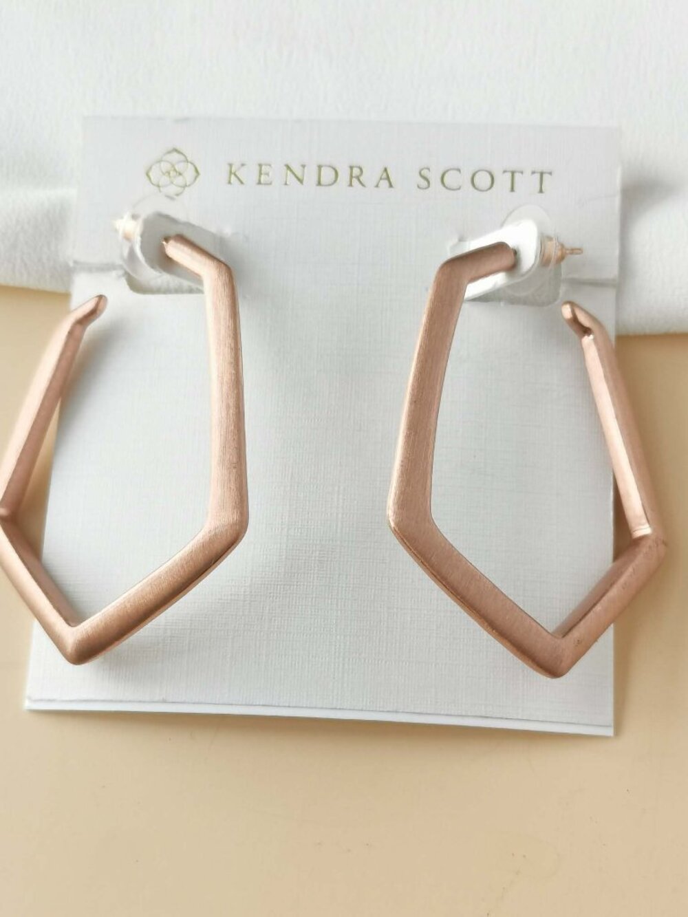 NEW Kendra Scott Lonnie Rose Gold Hoop Earrings
